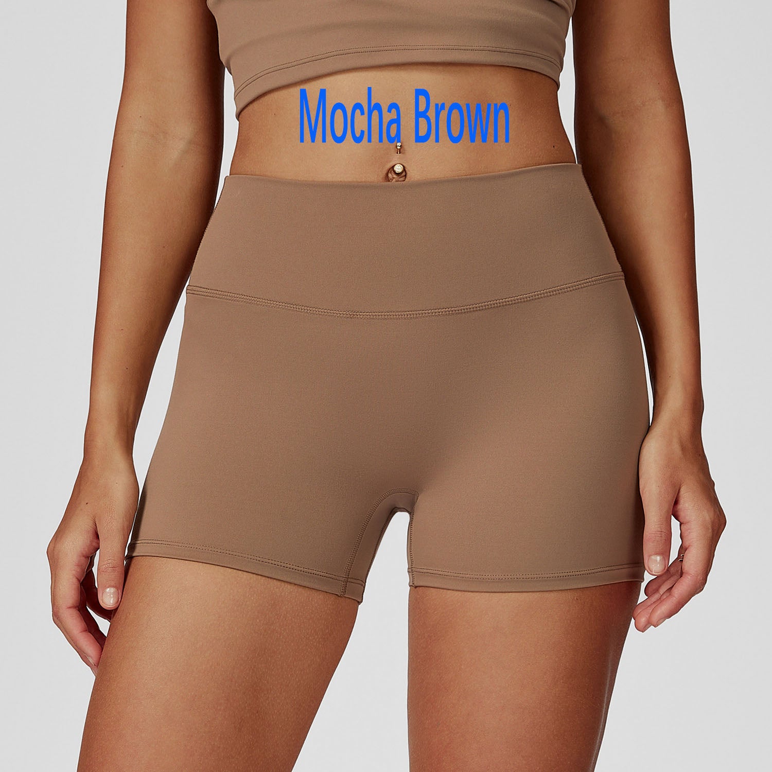 Brushed High Waist Yoga Shorts for Women Tummy Control & Butt Lifting Fitness Running Shorts