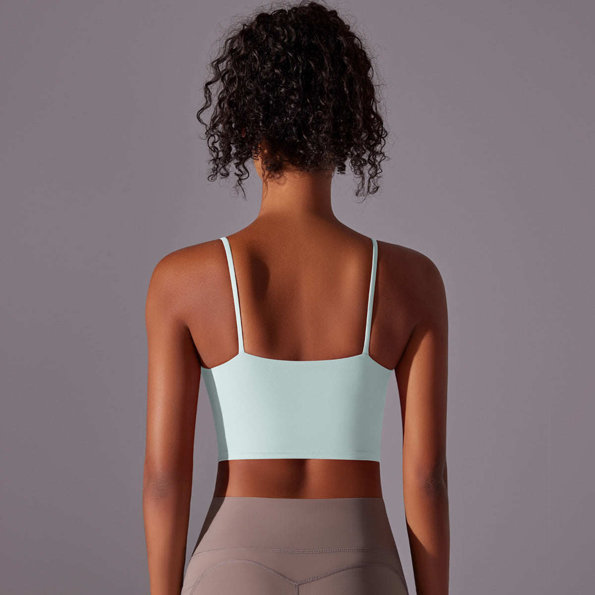 Double-sided nylon semi-fixed cup training sports high elastic fitness vest