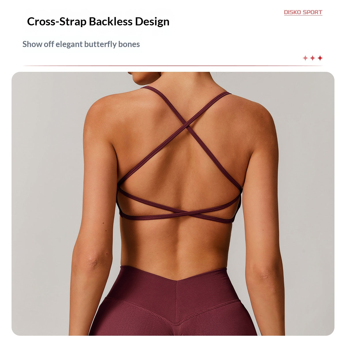 Seamless Crisscross Back Sports Bra, Quick Dry Breathable Active Bra for Yoga Fitness Running