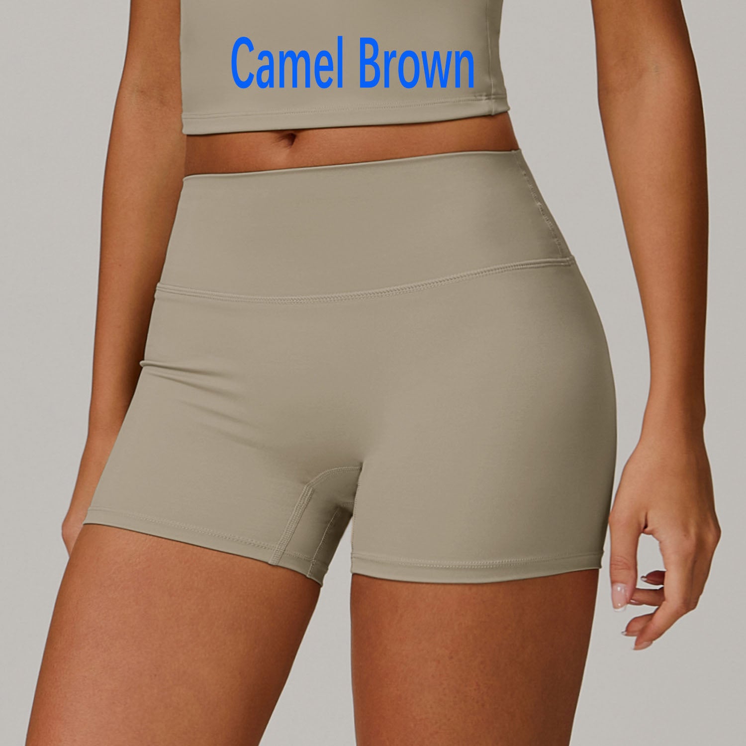 Brushed High Waist Yoga Shorts for Women Tummy Control & Butt Lifting Fitness Running Shorts