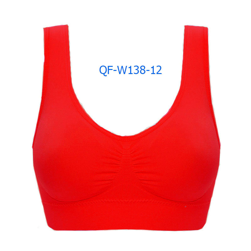 Plus Size Double-Layer Seamless Sports Bra Wireless No Trace Yoga Shapewear Bra for Women