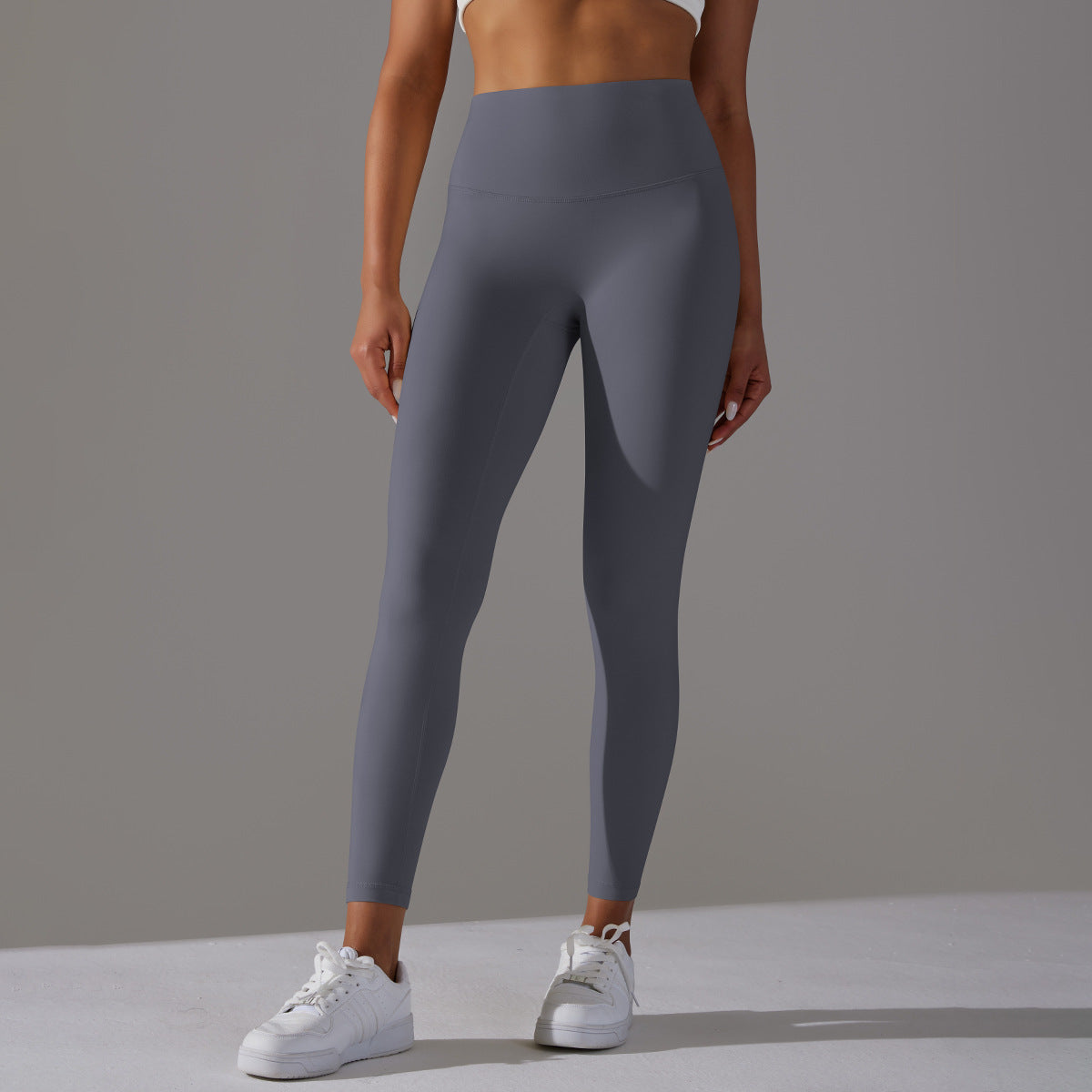 Double-sided brushed breathable yoga cropped pants, high-waisted, hip-lifting, peach-shaped tight-fitting sports fitness pants