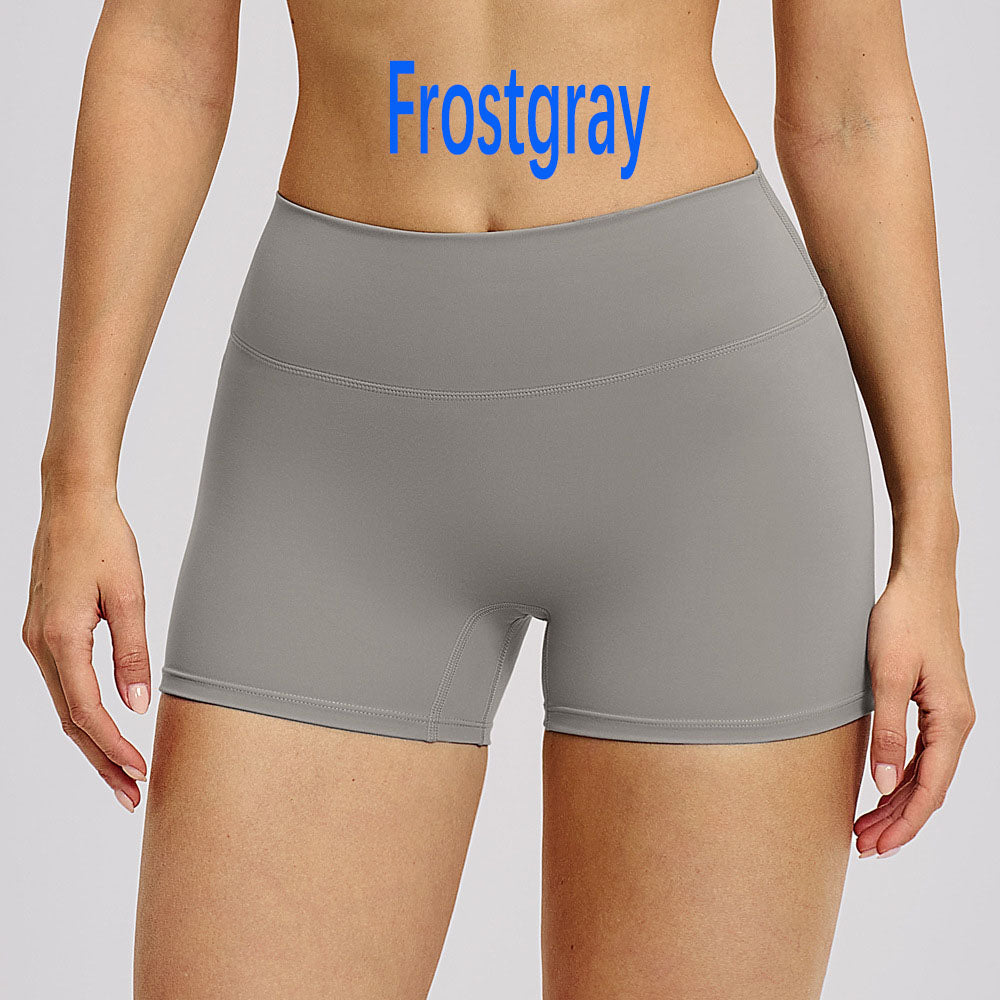 Brushed High Waist Yoga Shorts for Women Tummy Control & Butt Lifting Fitness Running Shorts