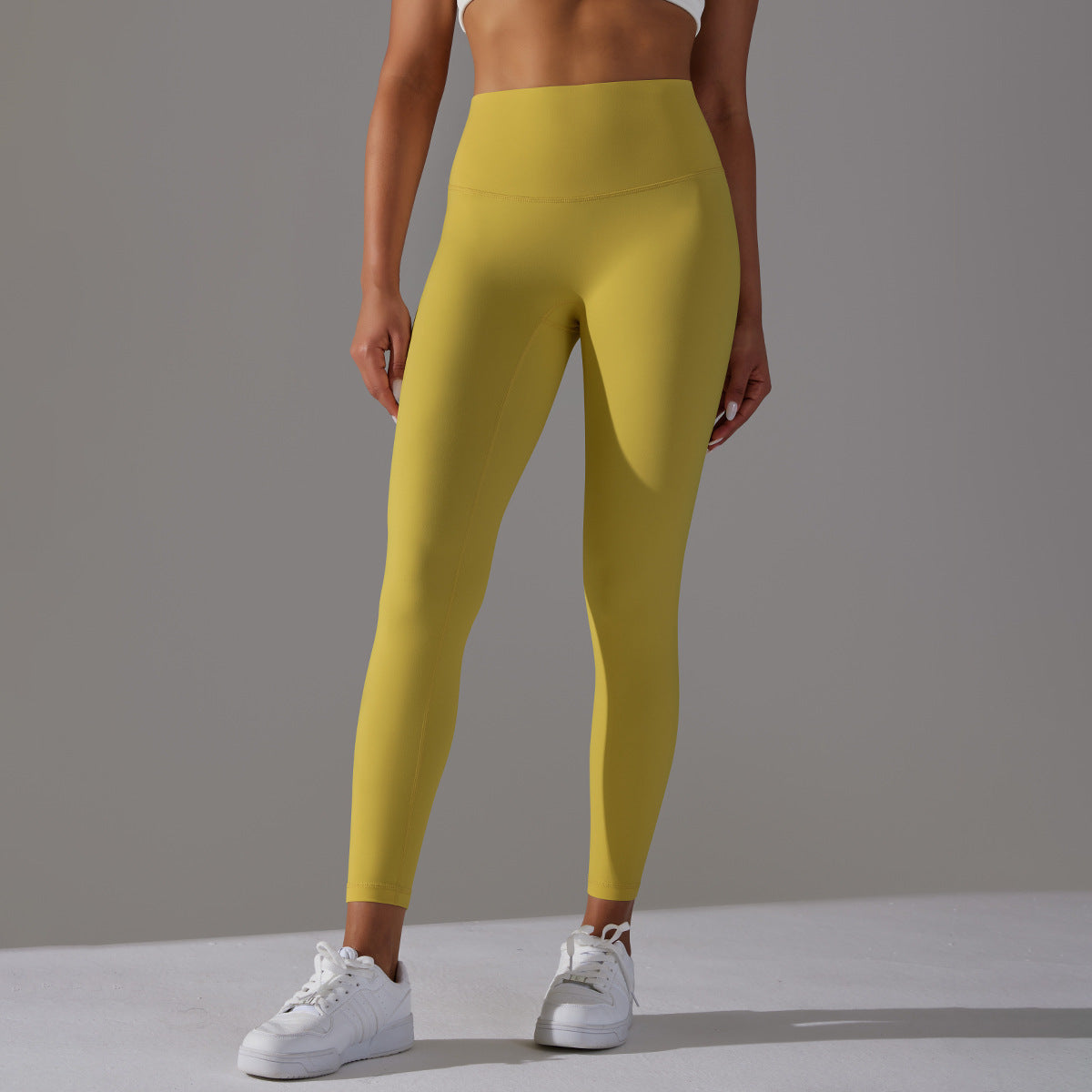 Double-sided brushed breathable yoga cropped pants, high-waisted, hip-lifting, peach-shaped tight-fitting sports fitness pants