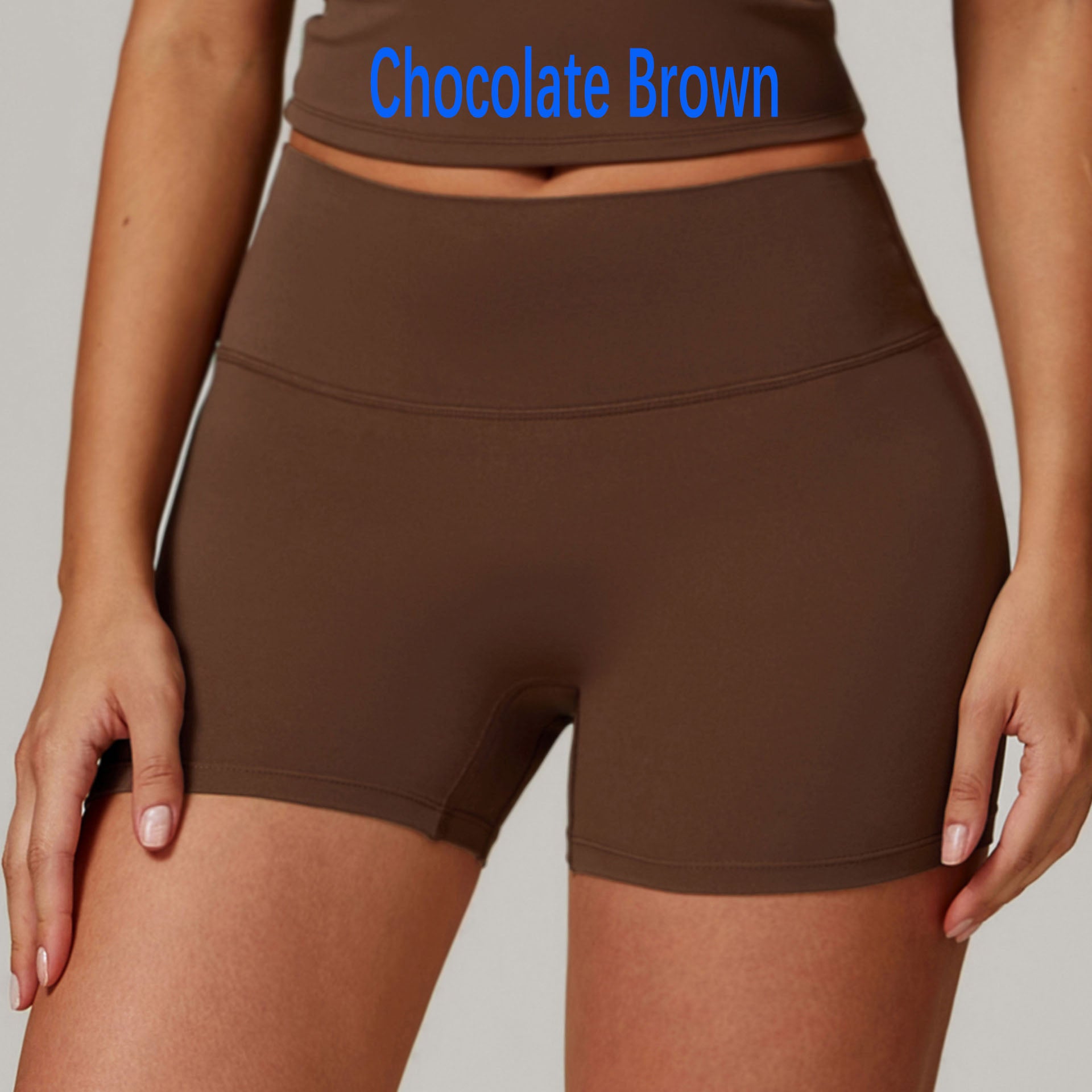 Brushed High Waist Yoga Shorts for Women Tummy Control & Butt Lifting Fitness Running Shorts