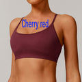 Seamless Crisscross Back Sports Bra, Quick Dry Breathable Active Bra for Yoga Fitness Running
