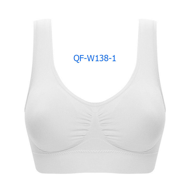 Plus Size Double-Layer Seamless Sports Bra Wireless No Trace Yoga Shapewear Bra for Women