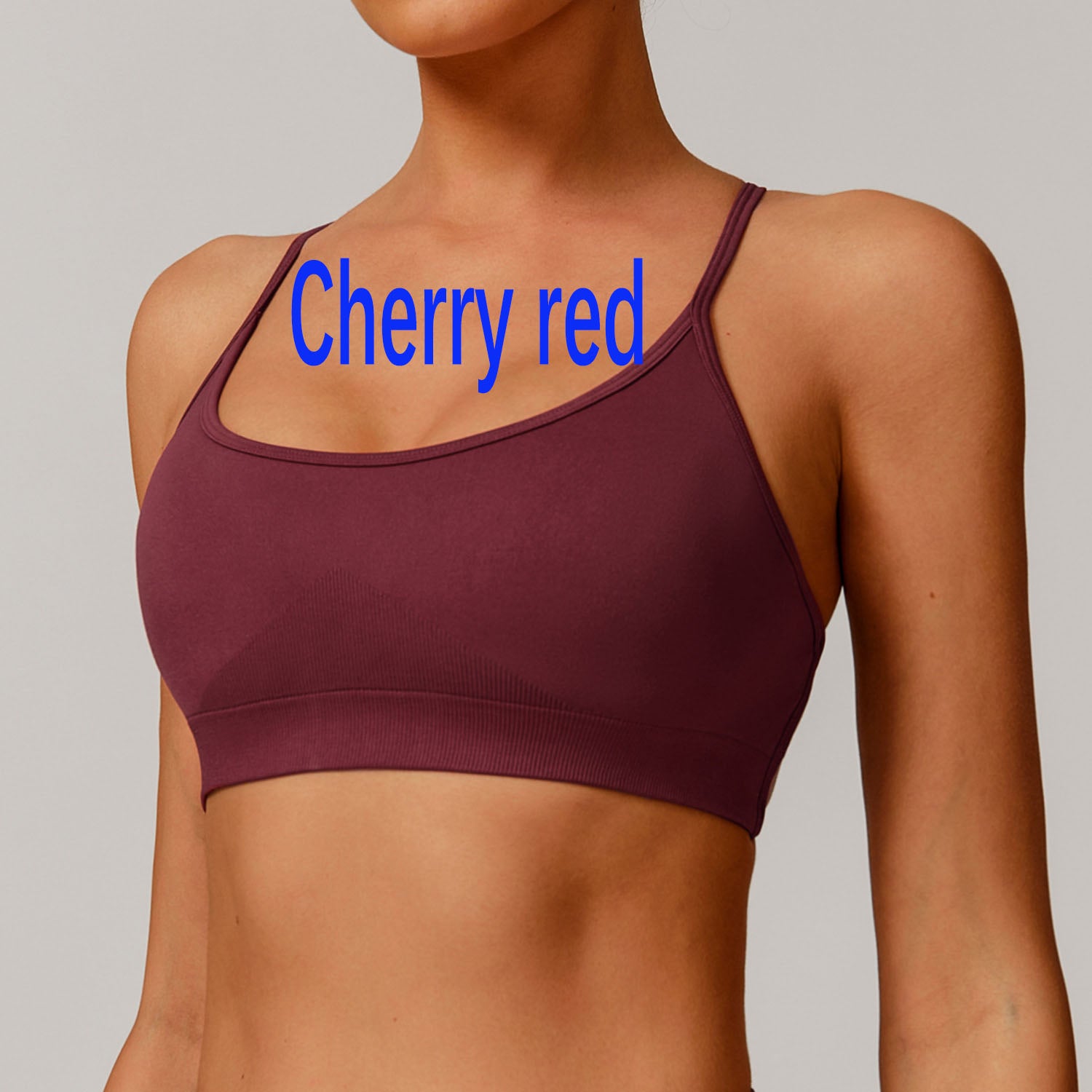 Seamless Crisscross Back Sports Bra, Quick Dry Breathable Active Bra for Yoga Fitness Running