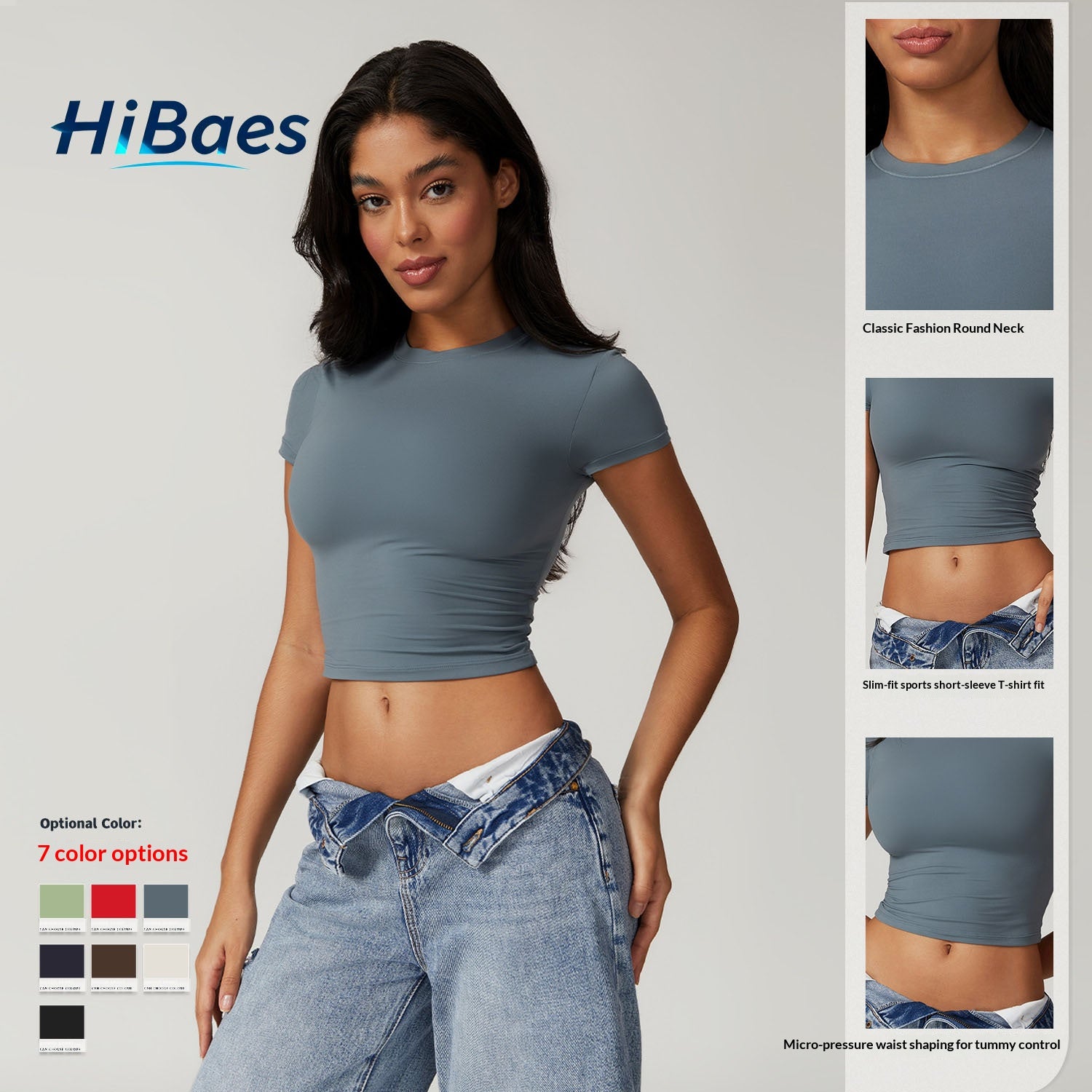 Versatile Slim Fit Quick Dry Workout T Shirt for Women, Lightweight Short Sleeve Yoga Top for Running Gym Fitness