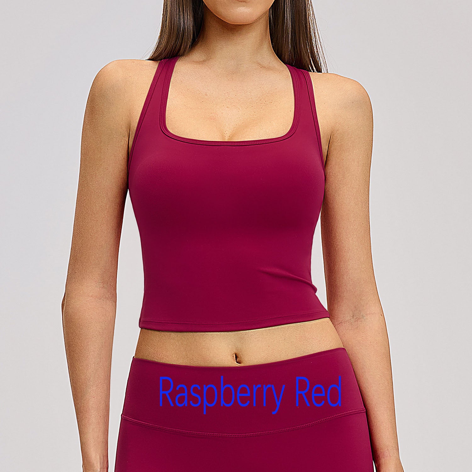 Women's Racerback Sports Tank Brushed Fabric Tight Fitting Quick Dry Yoga Running Top