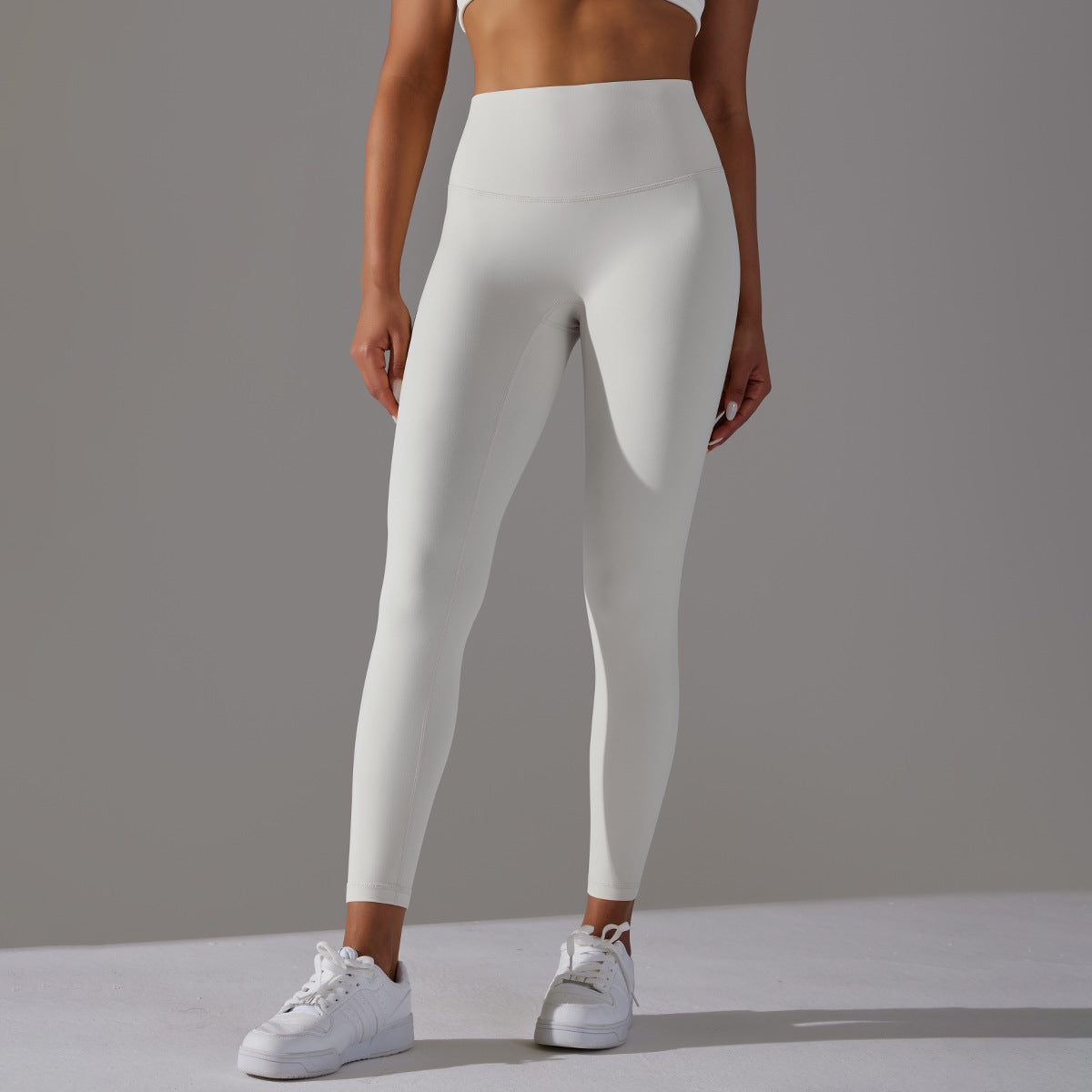 Double-sided brushed breathable yoga cropped pants, high-waisted, hip-lifting, peach-shaped tight-fitting sports fitness pants