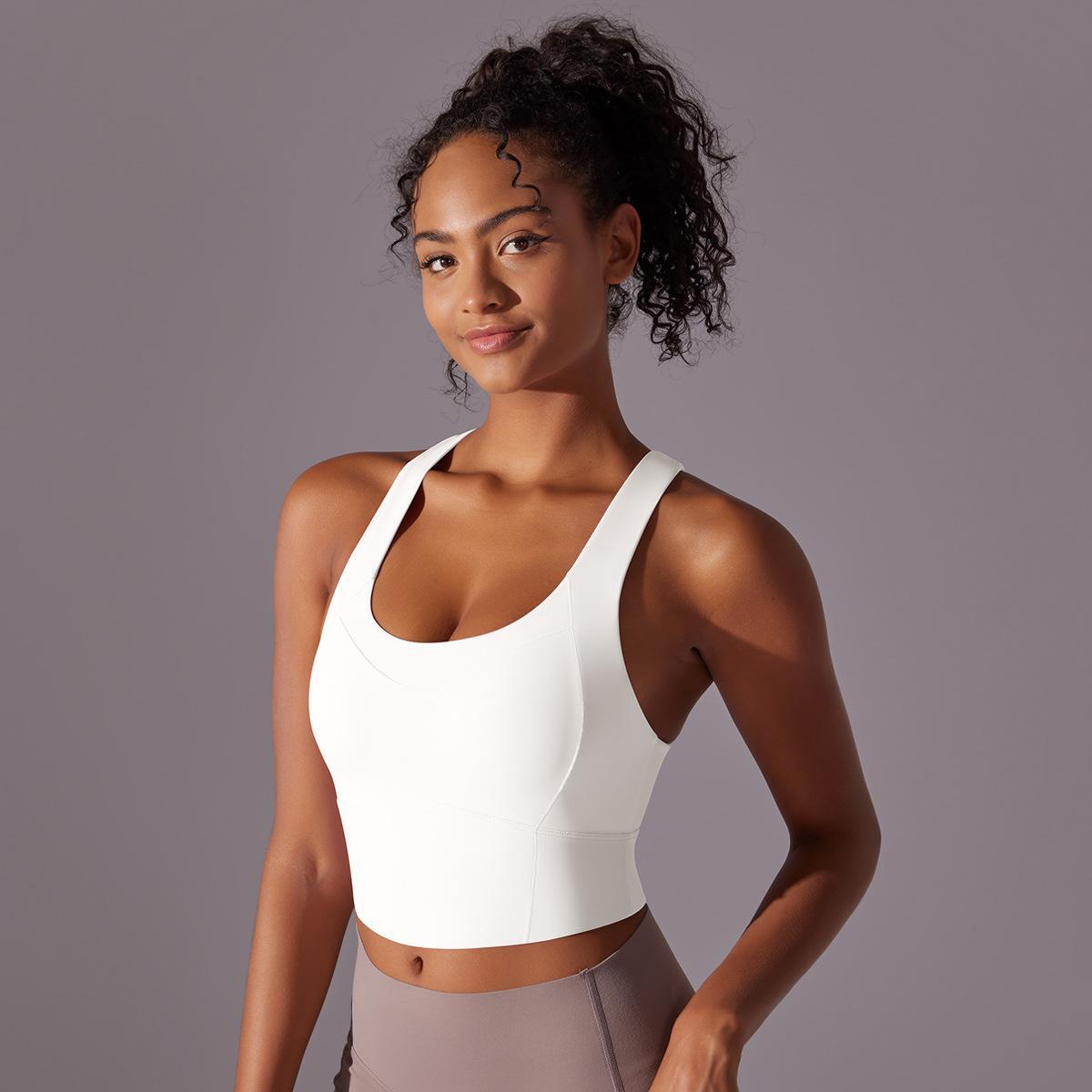 Seamless one-piece cup vest yoga bra