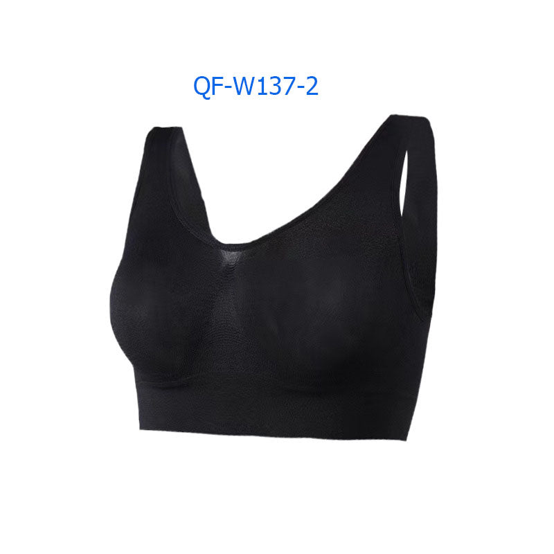 Plus Size Wireless Single Layer Breathable Sports Bra Comfort Soft Fitness Underwear for Women Daily Workout