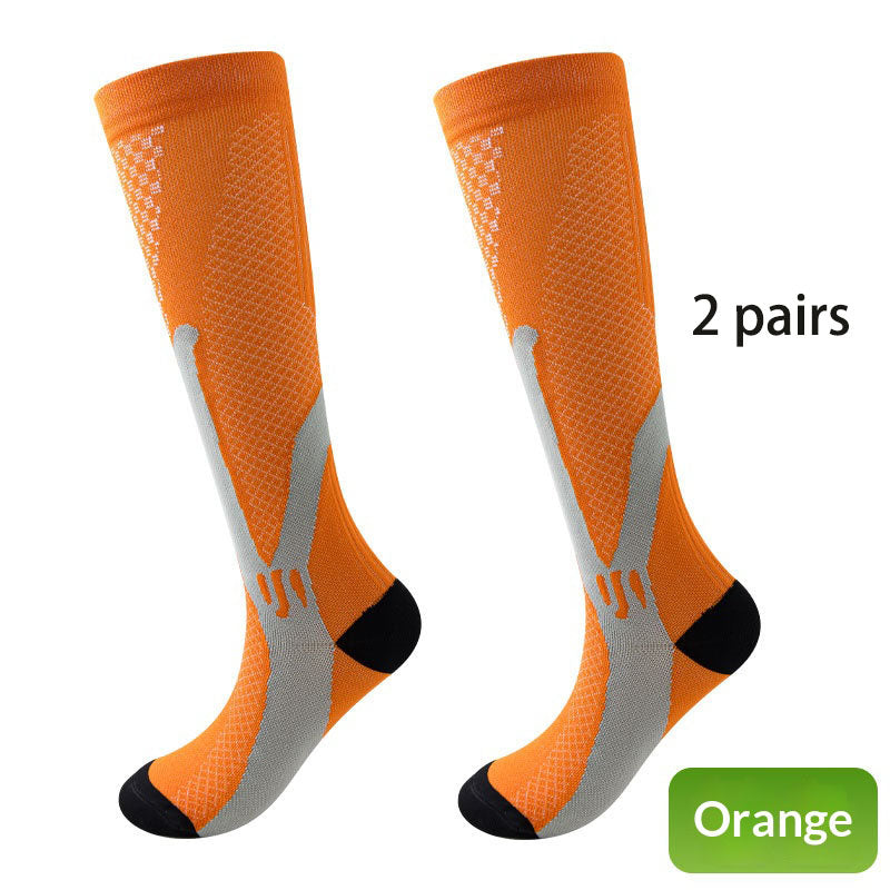 2 pairs/Professional sports running fitness men's and women's pressure Pilates yoga socks