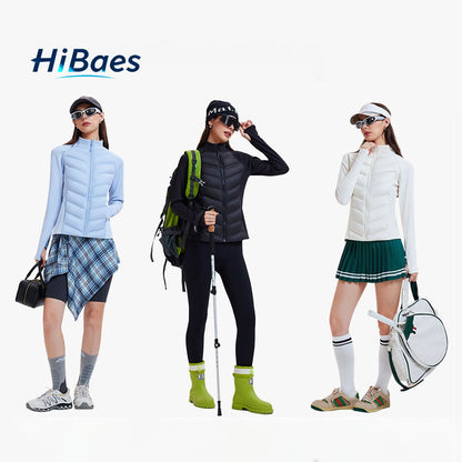 Three-proof lightweight white duck down jacket, warm sportswear