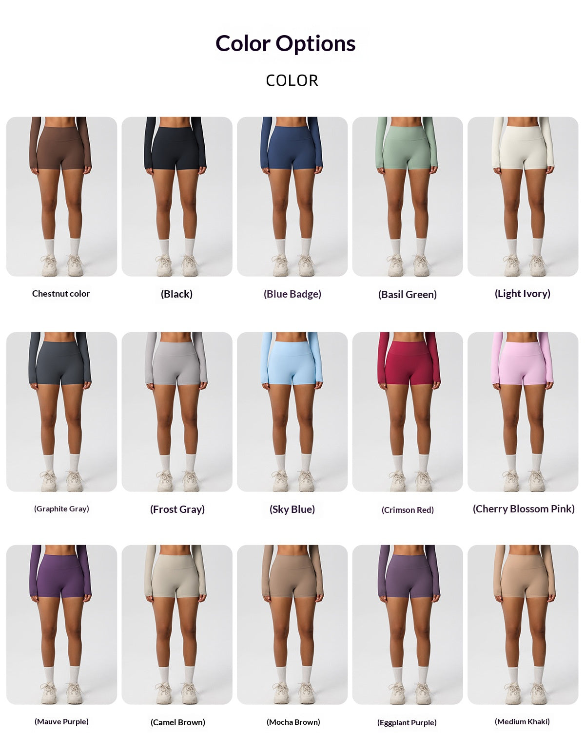 Frizzy high-waisted tight-fitting yoga shorts for running and fitness.