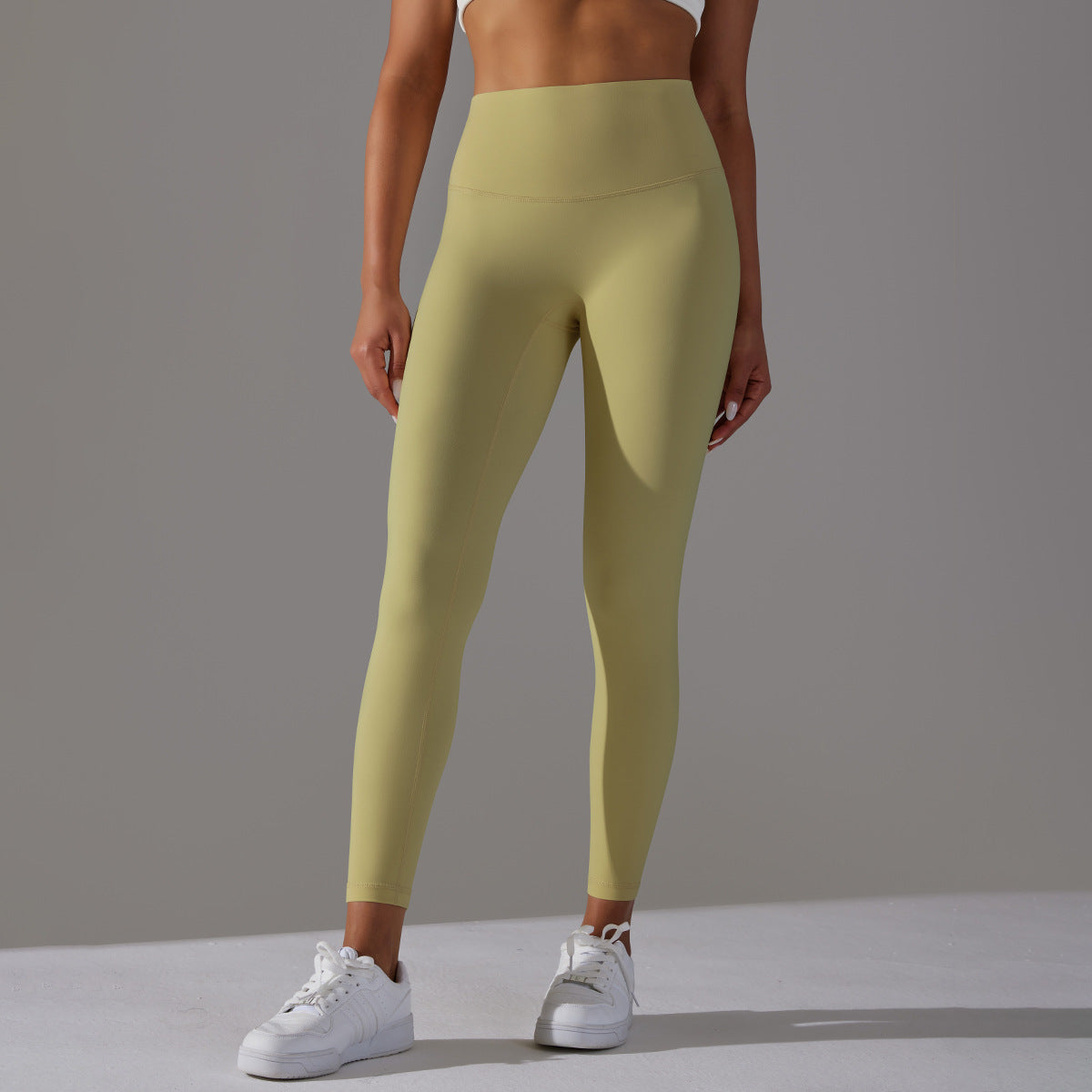 Double-sided brushed breathable yoga cropped pants, high-waisted, hip-lifting, peach-shaped tight-fitting sports fitness pants