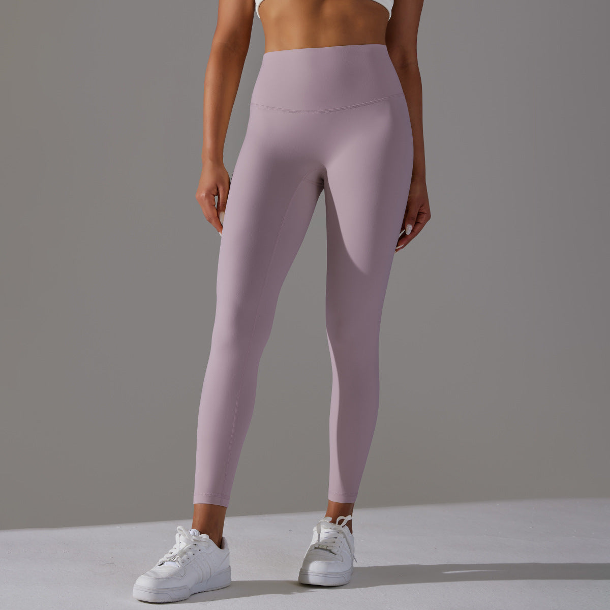 Double-sided brushed breathable yoga cropped pants, high-waisted, hip-lifting, peach-shaped tight-fitting sports fitness pants