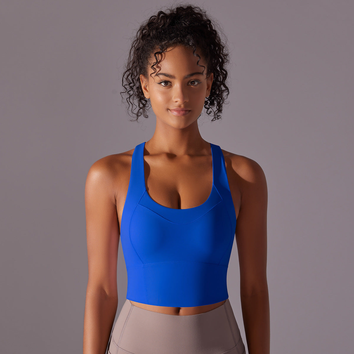 Seamless one-piece cup vest yoga bra