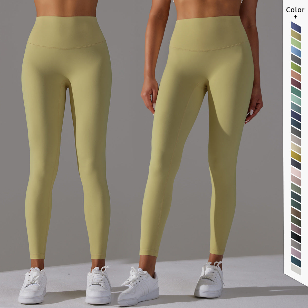 Double-sided brushed breathable yoga cropped pants, high-waisted, hip-lifting, peach-shaped tight-fitting sports fitness pants