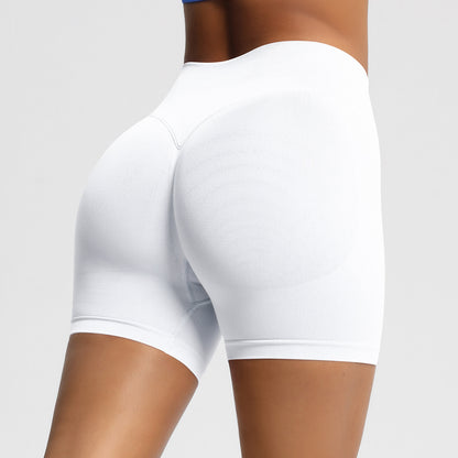 Seamless three-section waist fitness and quick-drying yoga shorts
