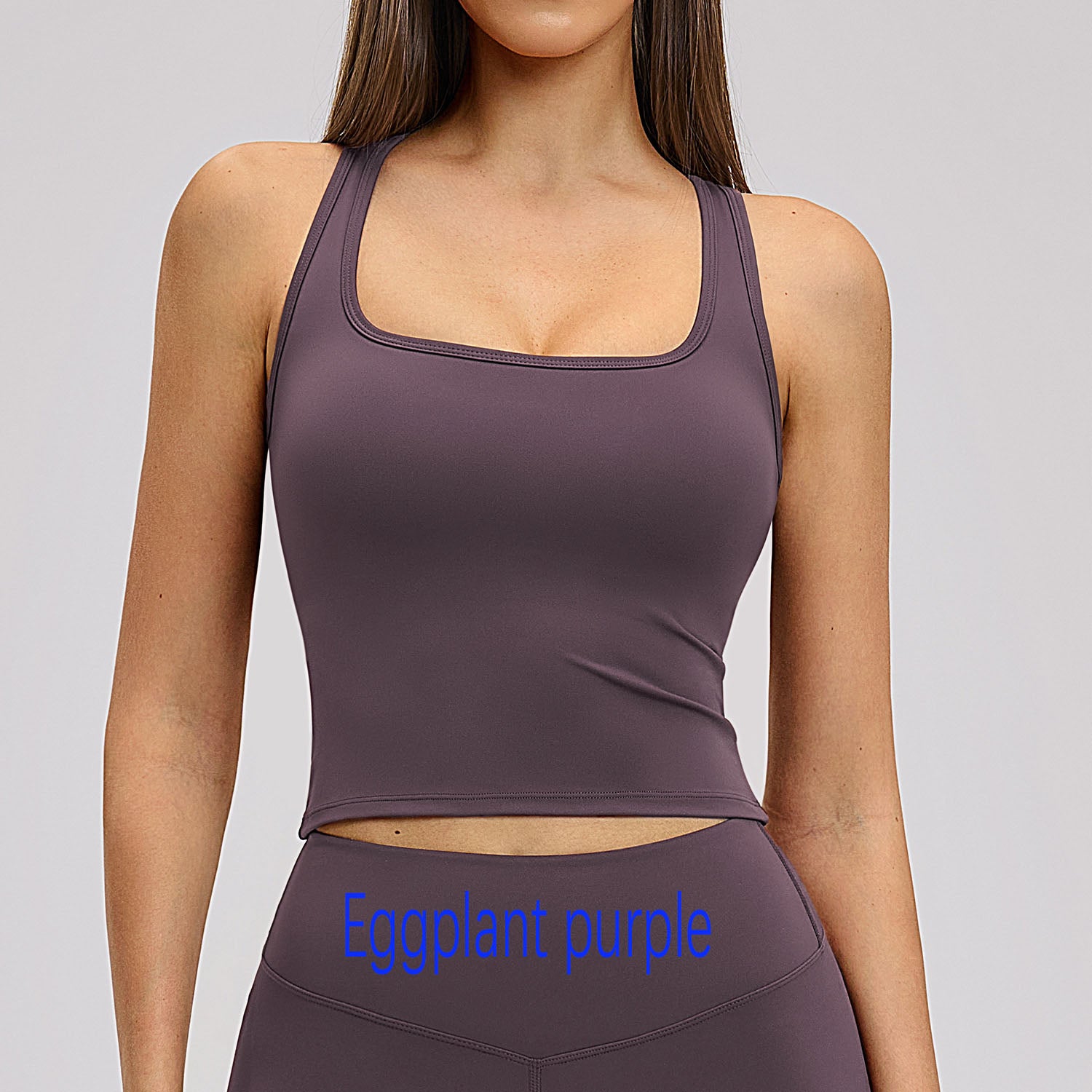 Women's Racerback Sports Tank Brushed Fabric Tight Fitting Quick Dry Yoga Running Top