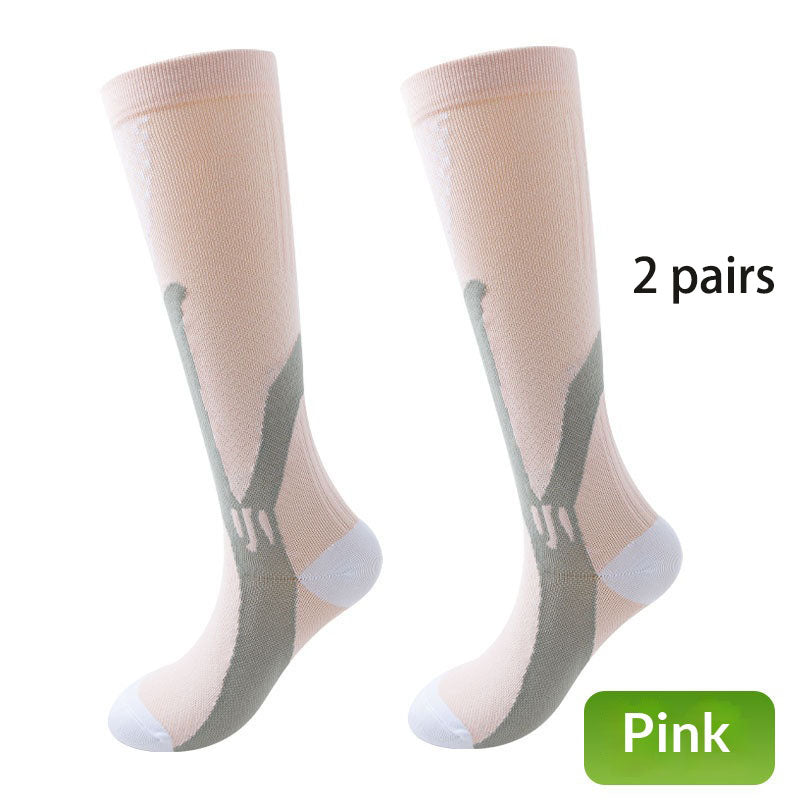2 pairs/Professional sports running fitness men's and women's pressure Pilates yoga socks