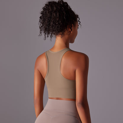 Fixed-cup one-piece sports vest, sports fitness yoga wear bra