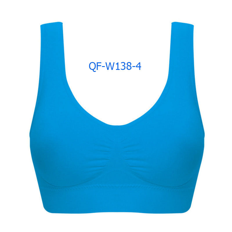 Plus Size Double-Layer Seamless Sports Bra Wireless No Trace Yoga Shapewear Bra for Women
