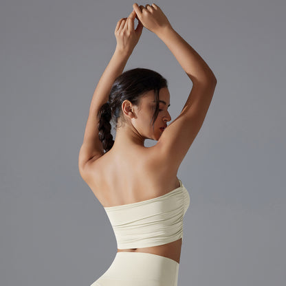 New solid color yoga tube top