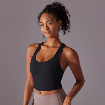 Seamless one-piece cup vest yoga bra