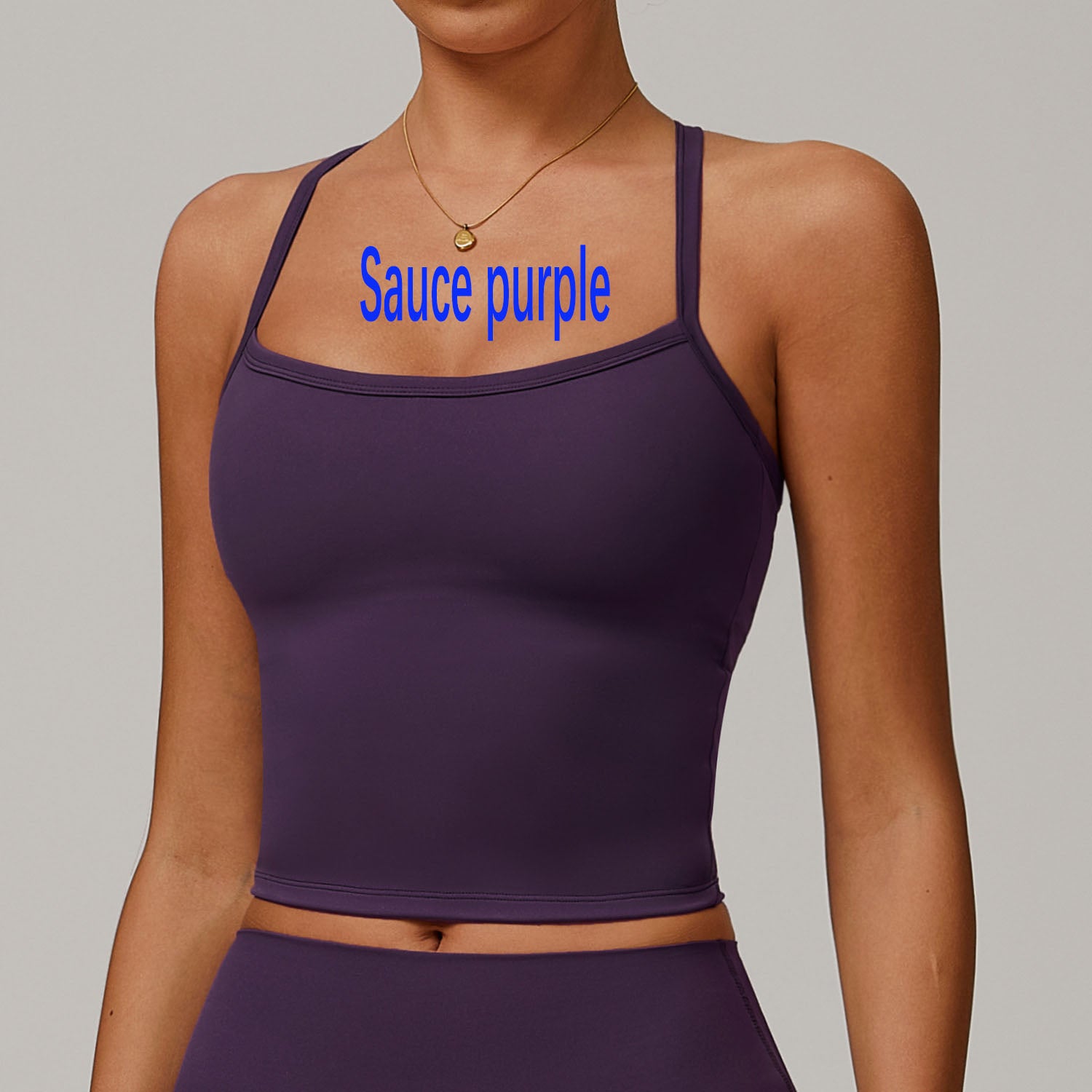 Winter Brushed Fleece Racerback Yoga Tank Top for Women, Warm Quick Dry Athletic Sports Bra for Gym Running
