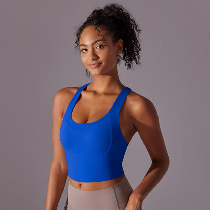 Seamless one-piece cup vest yoga bra
