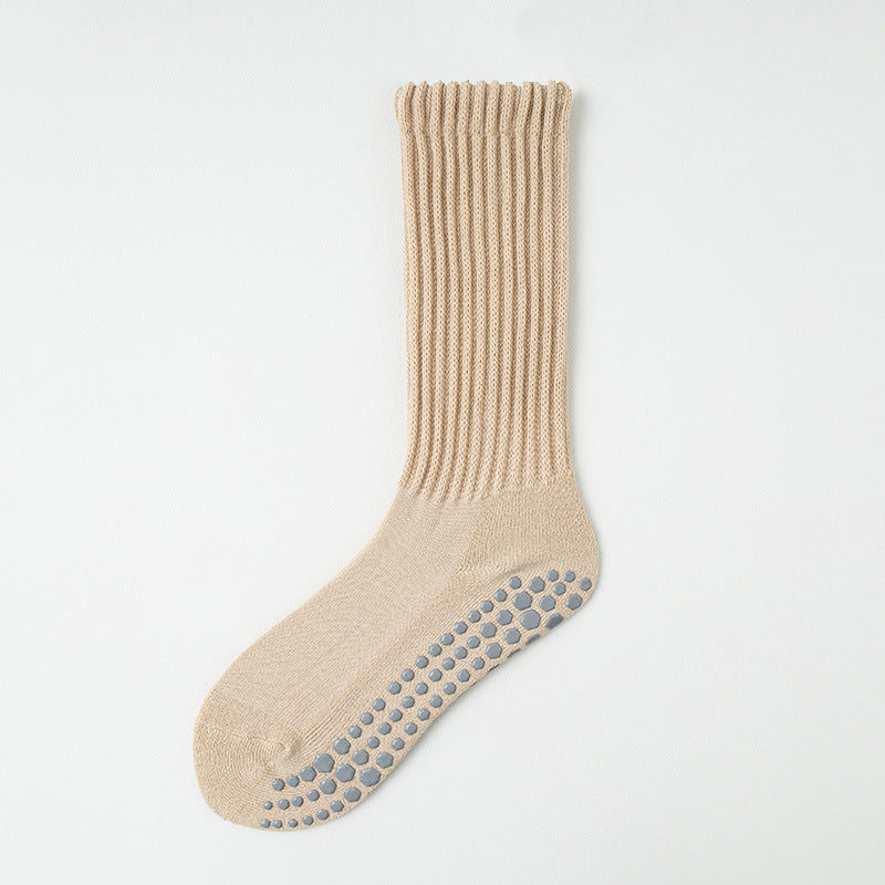 Professional anti-slip yoga long sports socks for women in autumn and winter