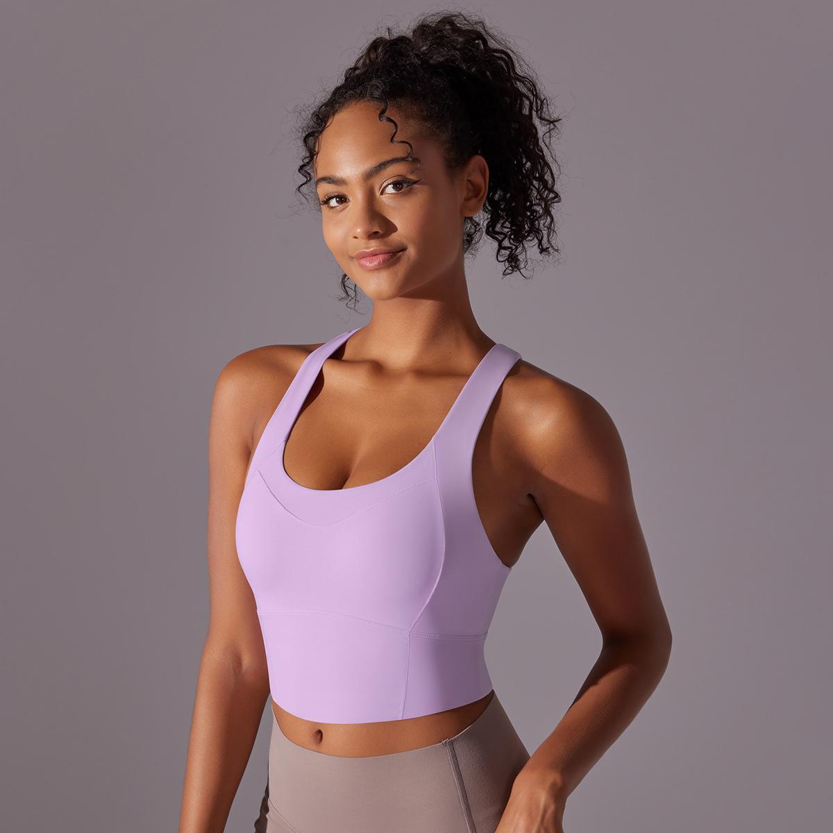Seamless one-piece cup vest yoga bra