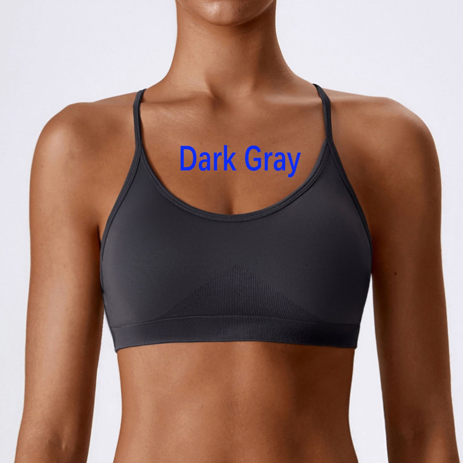 Seamless Crisscross Back Sports Bra, Quick Dry Breathable Active Bra for Yoga Fitness Running