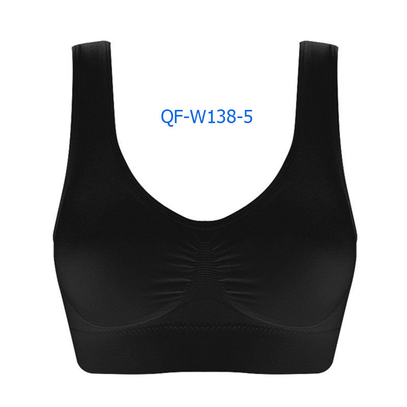 Plus Size Double-Layer Seamless Sports Bra Wireless No Trace Yoga Shapewear Bra for Women