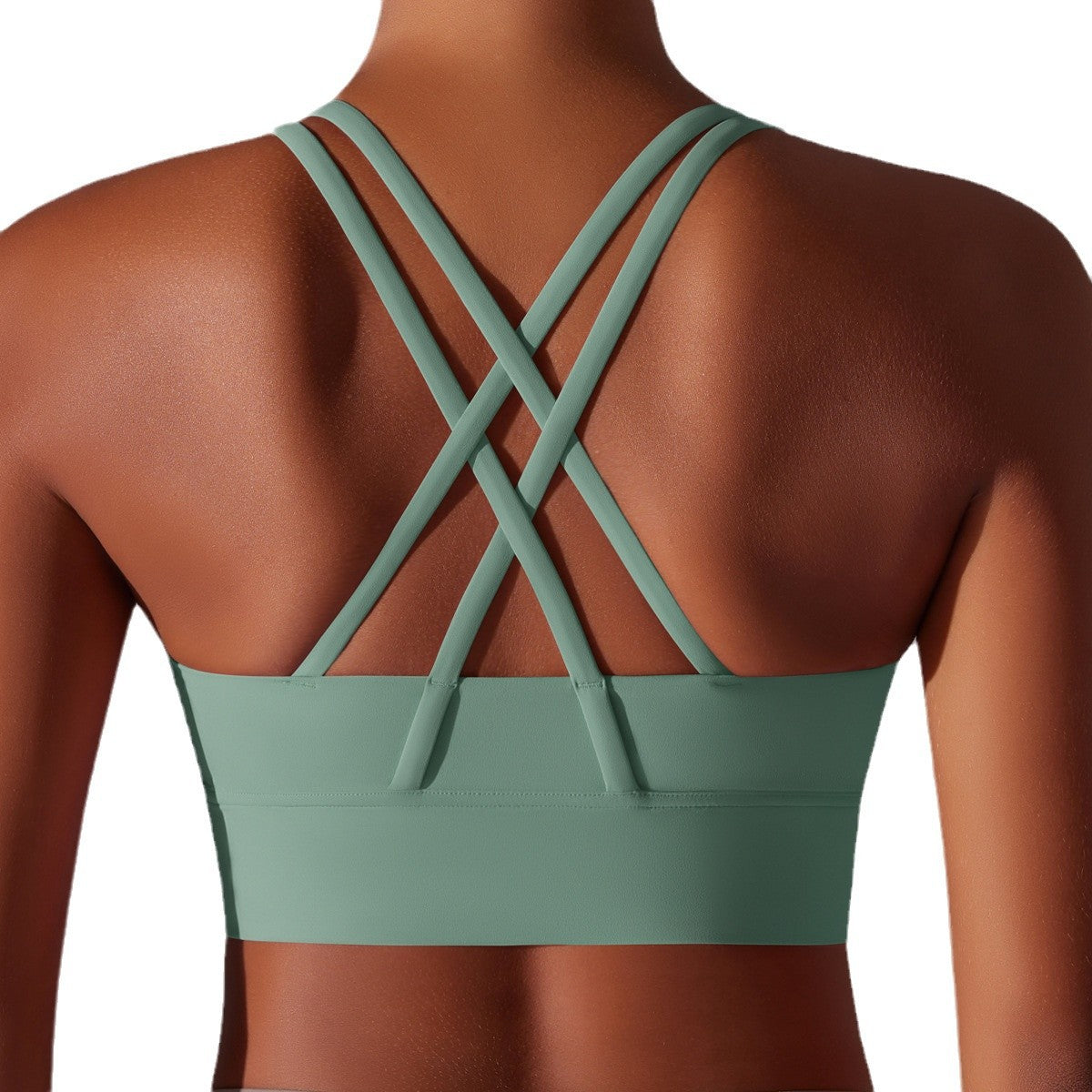 Double-sided brushed shockproof and push-up sports bra
