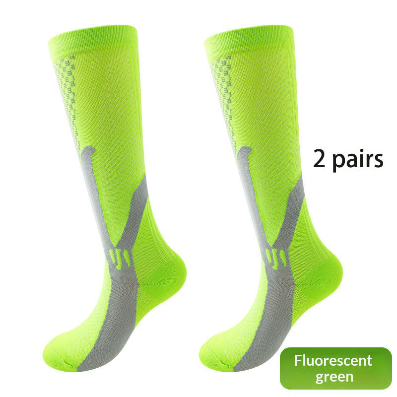 2 pairs/Professional sports running fitness men's and women's pressure Pilates yoga socks