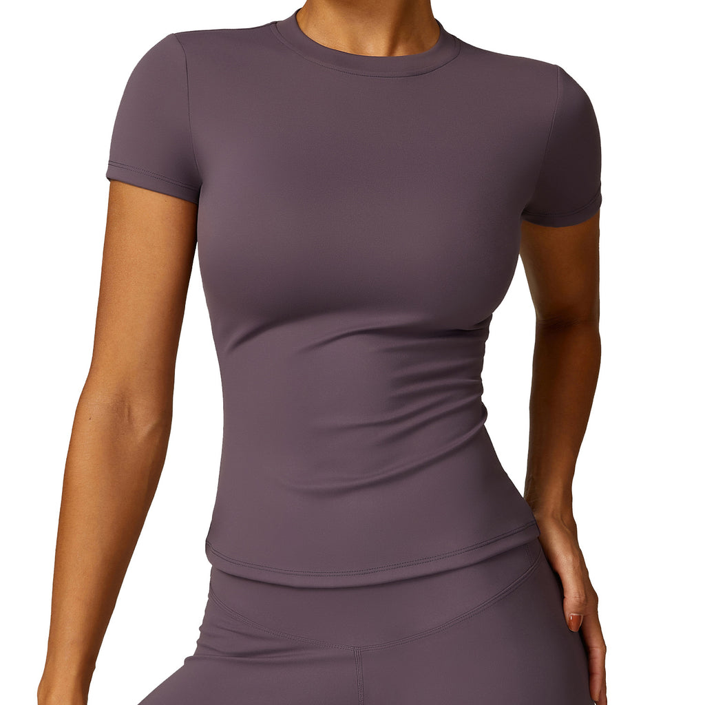 Women's Quick Dry Short Sleeve Yoga Top | Lightweight Breathable Athletic Shirt for Workout, Running & Outdoor Sports