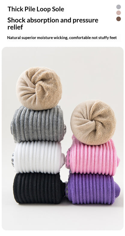 Professional anti-slip yoga long sports socks for women in autumn and winter