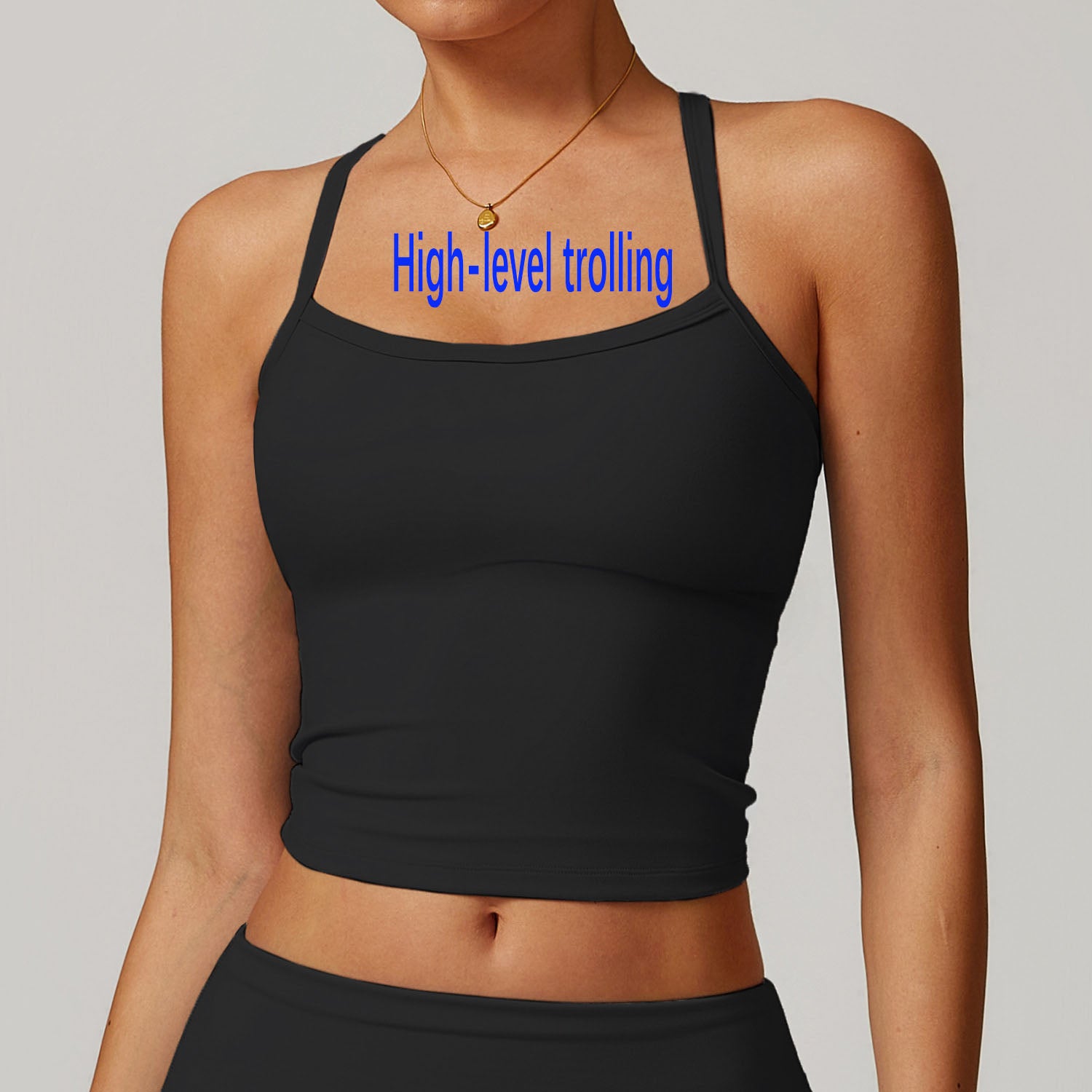 Winter Brushed Fleece Racerback Yoga Tank Top for Women, Warm Quick Dry Athletic Sports Bra for Gym Running