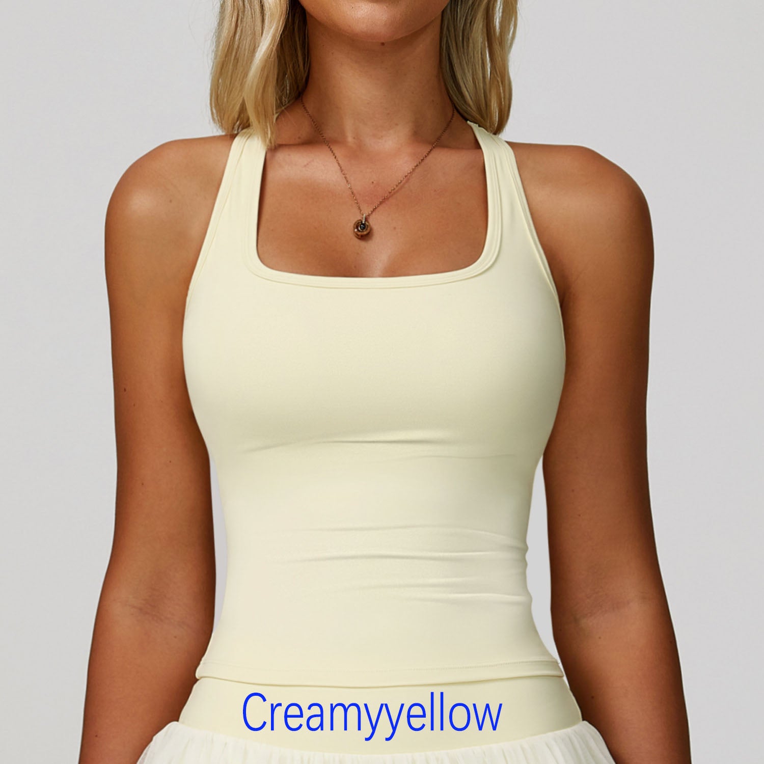 Women's Racerback Sports Tank Brushed Fabric Tight Fitting Quick Dry Yoga Running Top