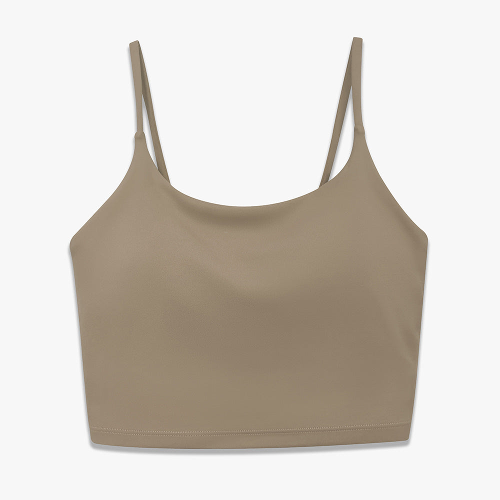 Double-sided nylon semi-fixed cup training sports high elastic fitness vest