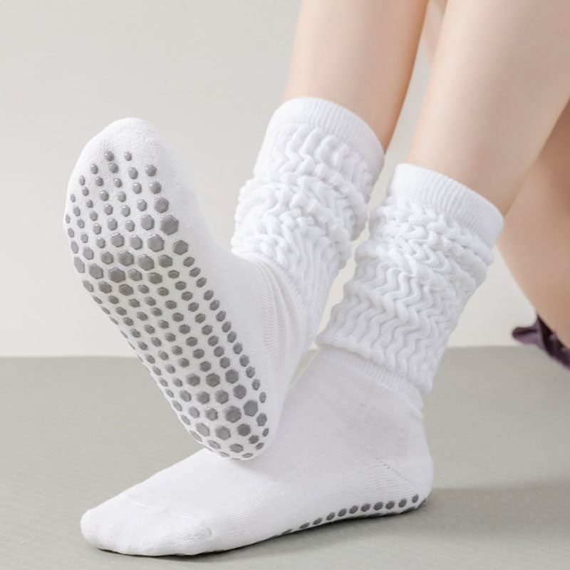 Yoga women's calf socks, non-slip sports fitness socks