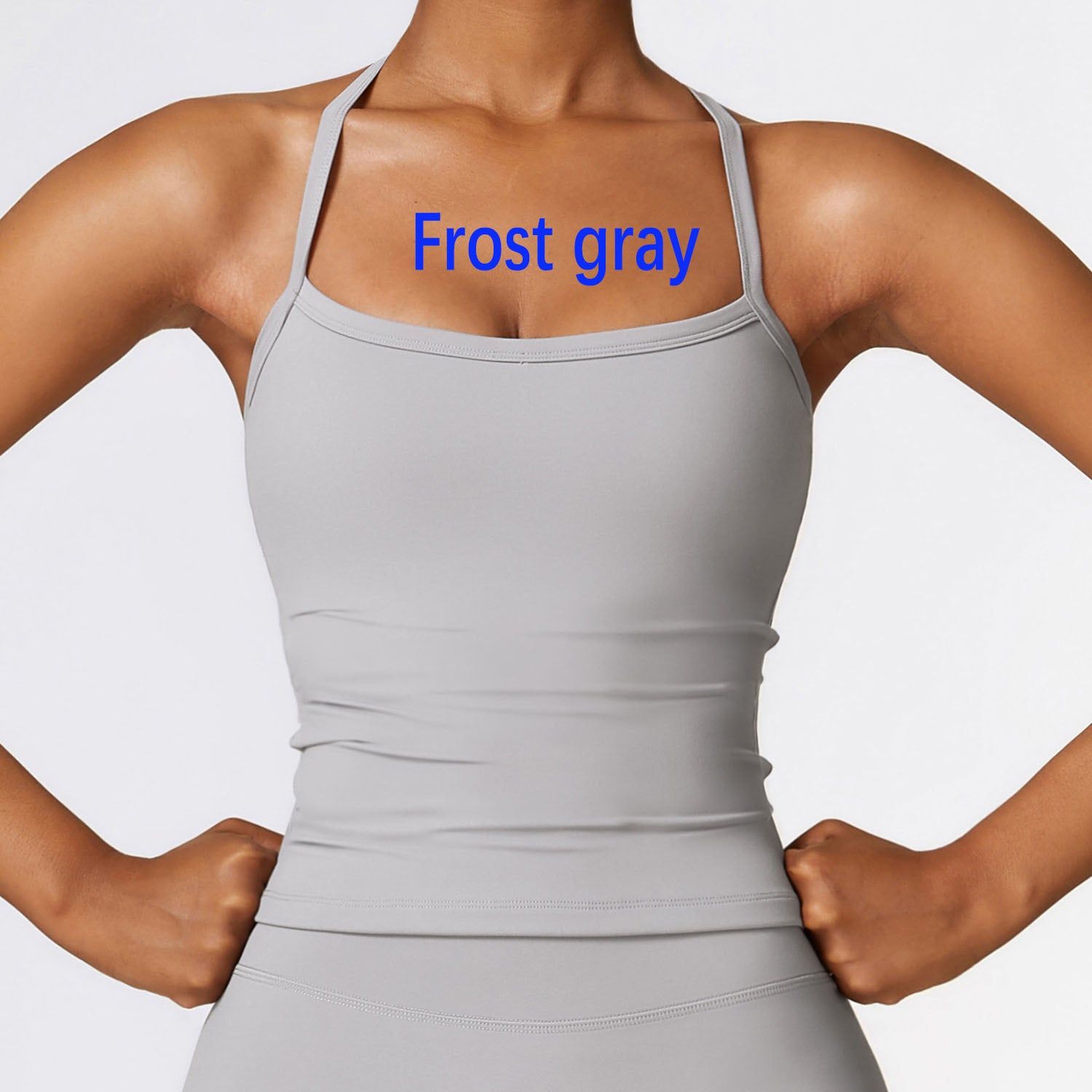 Winter Brushed Fleece Racerback Yoga Tank Top for Women, Warm Quick Dry Athletic Sports Bra for Gym Running
