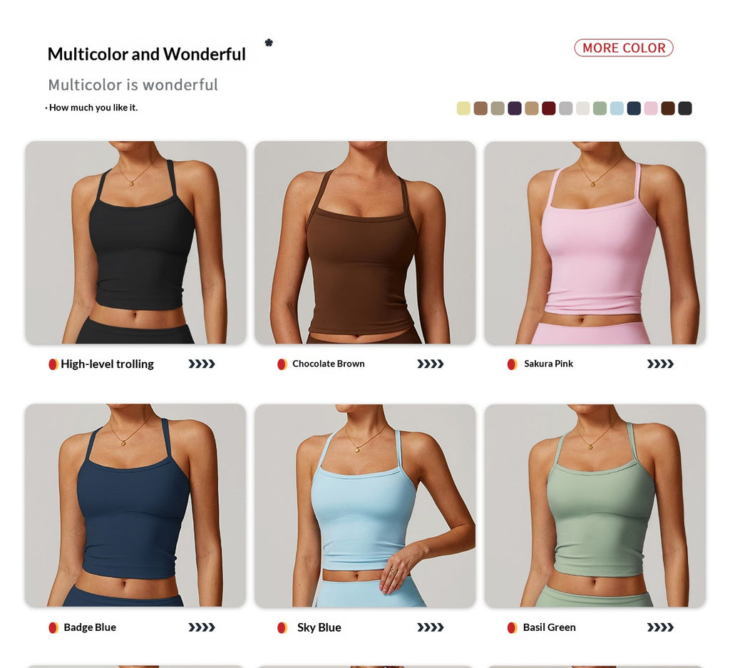 Winter Brushed Fleece Racerback Yoga Tank Top for Women, Warm Quick Dry Athletic Sports Bra for Gym Running