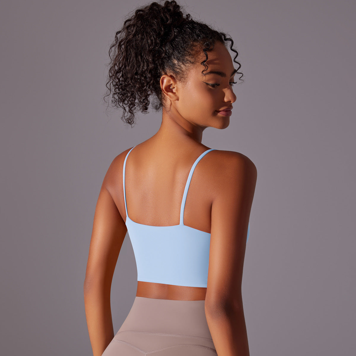 Double-sided nylon semi-fixed cup training sports high elastic fitness vest