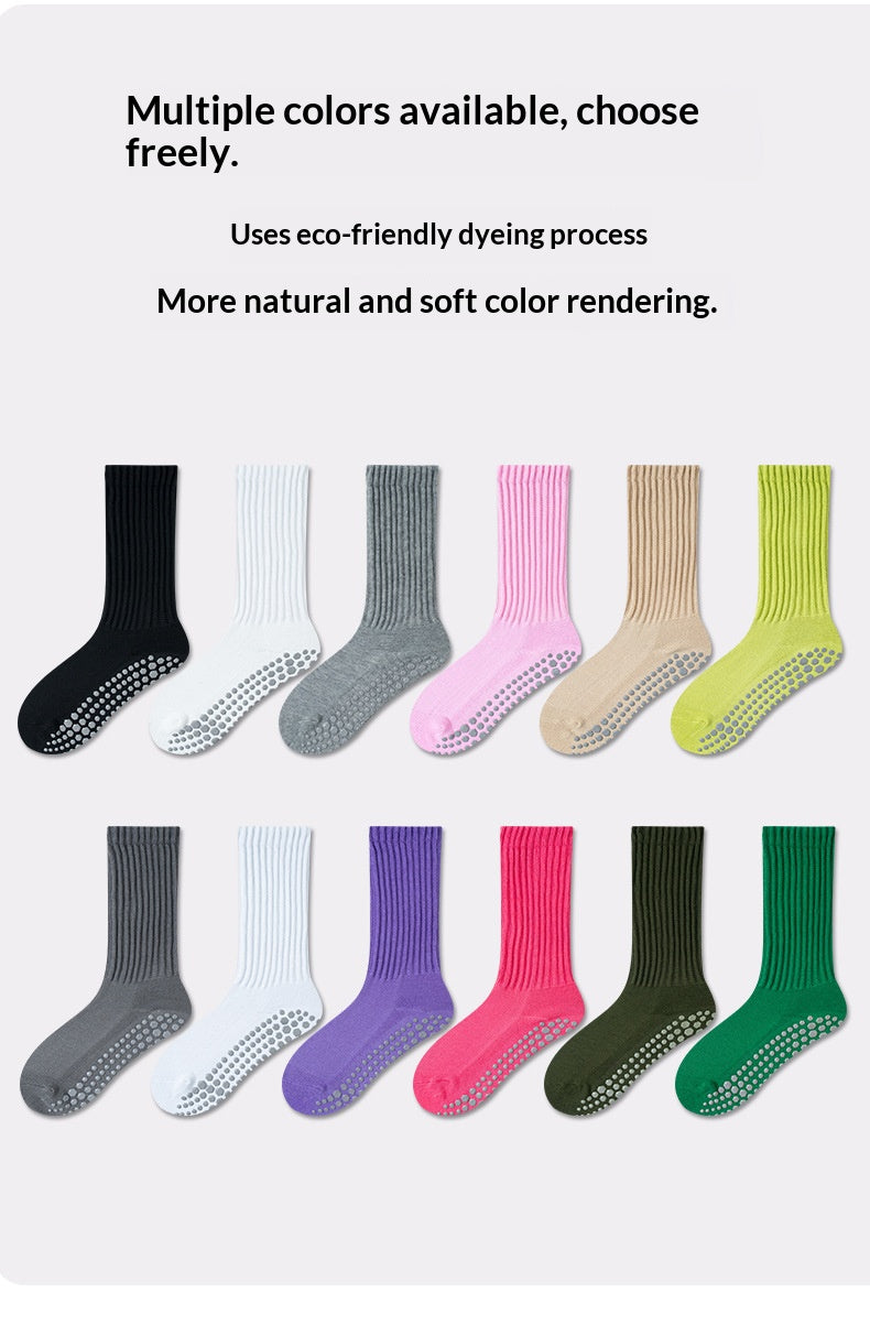 Professional anti-slip yoga long sports socks for women in autumn and winter