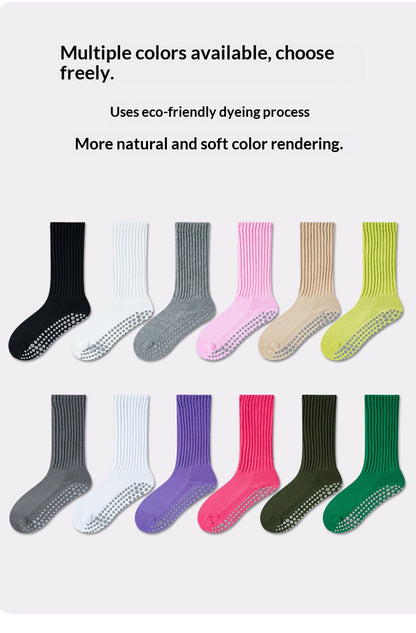 Professional anti-slip yoga long sports socks for women in autumn and winter